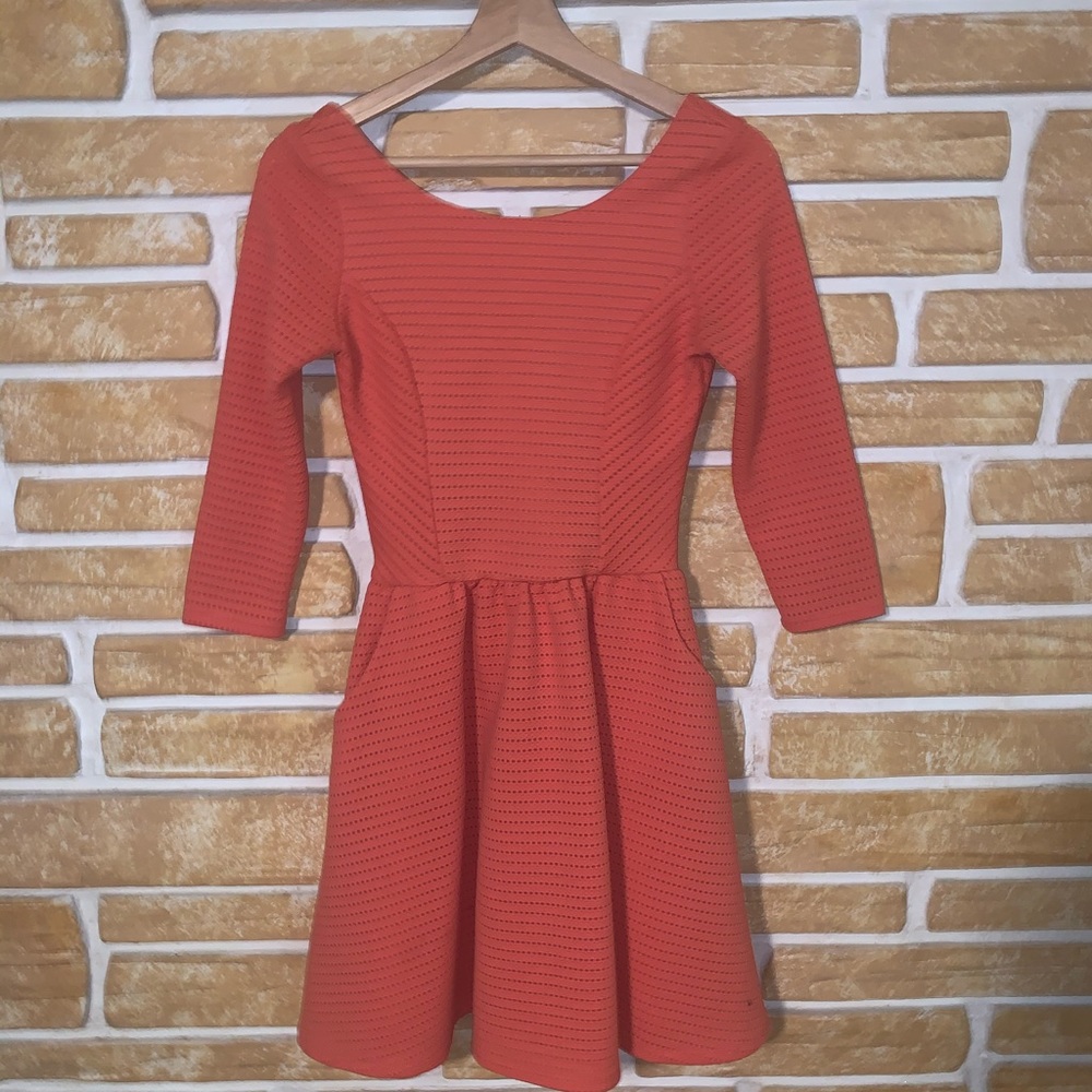 Salmon Structured Dress